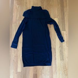 COS Black sweater dress with high neck